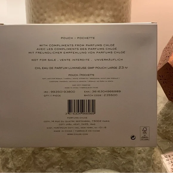 Chloe Canvas Cosmetic Makeup Clutch Pouch NIB - Picture 3 of 9